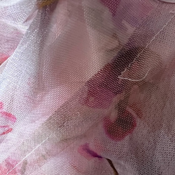 Baker by Ted Baker Pink Mesh Waterfall Sun Dress Girls Size 11 - Picture 9 of 10